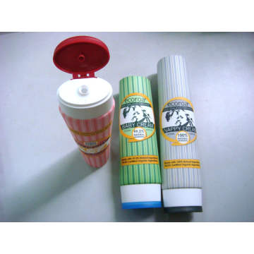 Cosmetic Packaging, Oval Tube with Dual-Color Flip-Top Cap